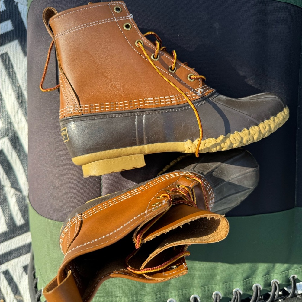 LL Bean Duck Boots - Brown and Tan